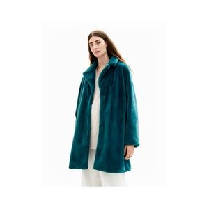 NWOT Loft Outlet Faux Fur Coat Teal XL